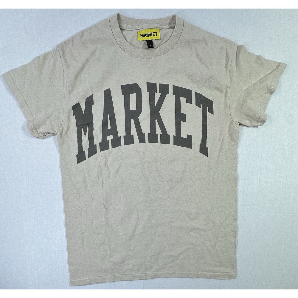 Market Arch Logo T-Shirt‎ Beige Small MA®KET Streetwear Skate Tee 18x25